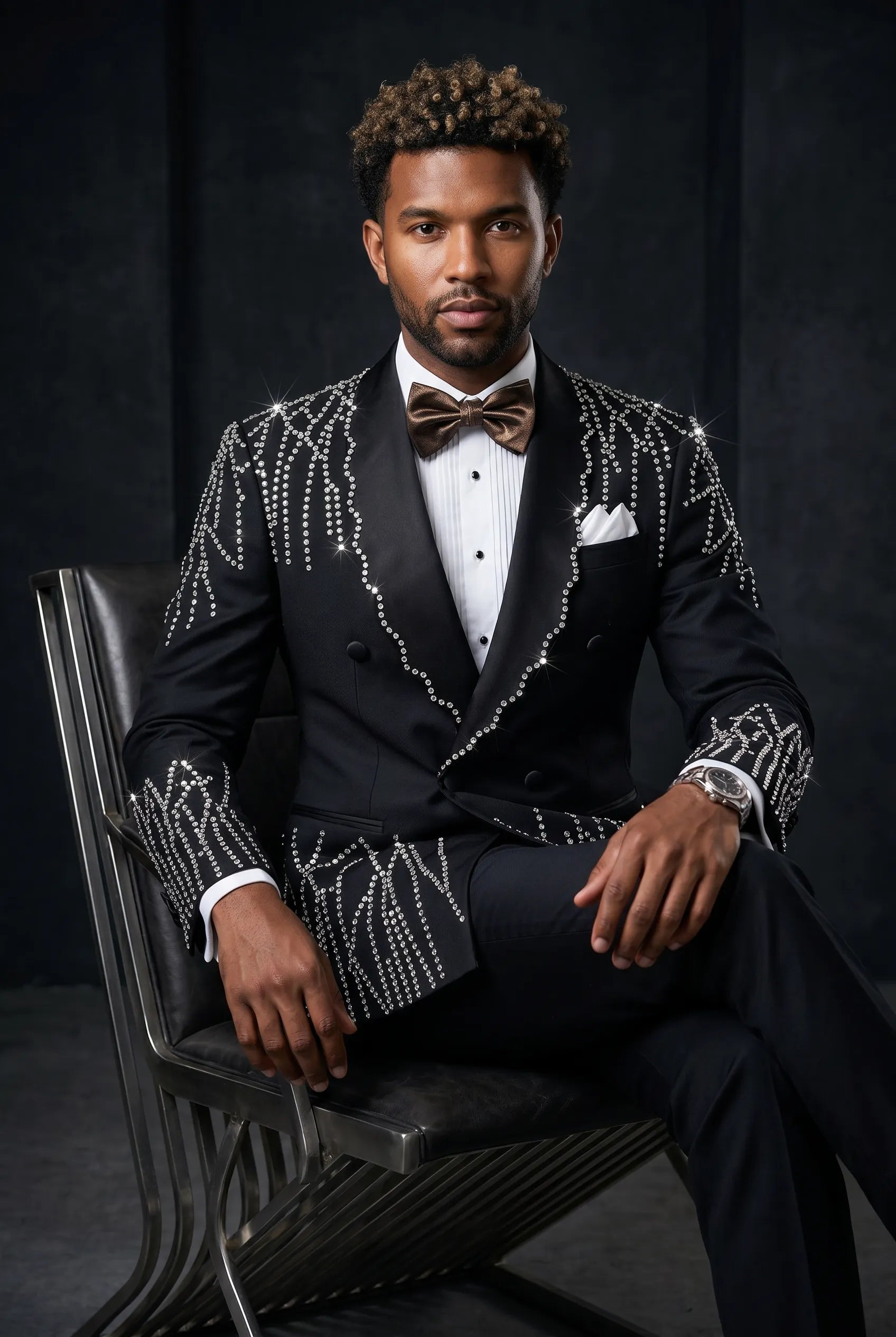 Aether Paradigm - Black Geometric Crystal Tuxedo