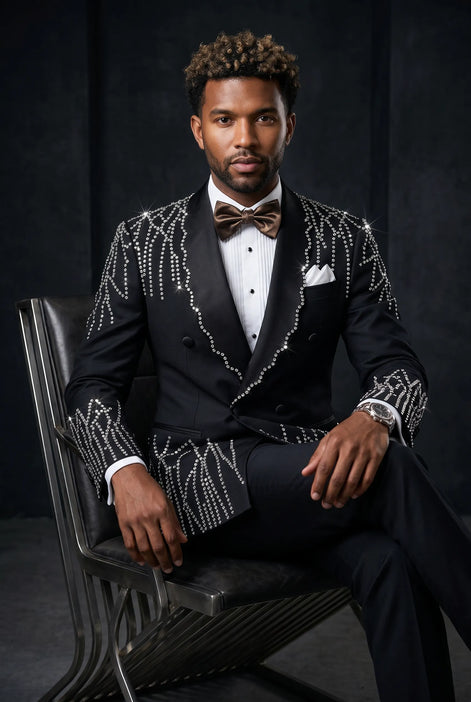 Aether Paradigm - Black Geometric Crystal Tuxedo