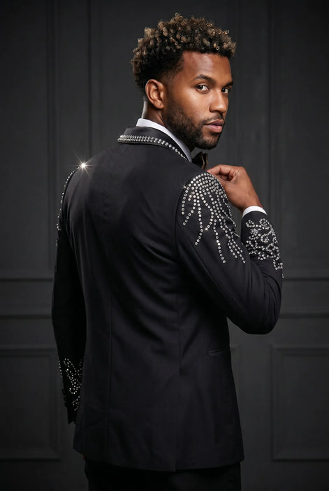 Aether Paradigm - Black Geometric Crystal Tuxedo