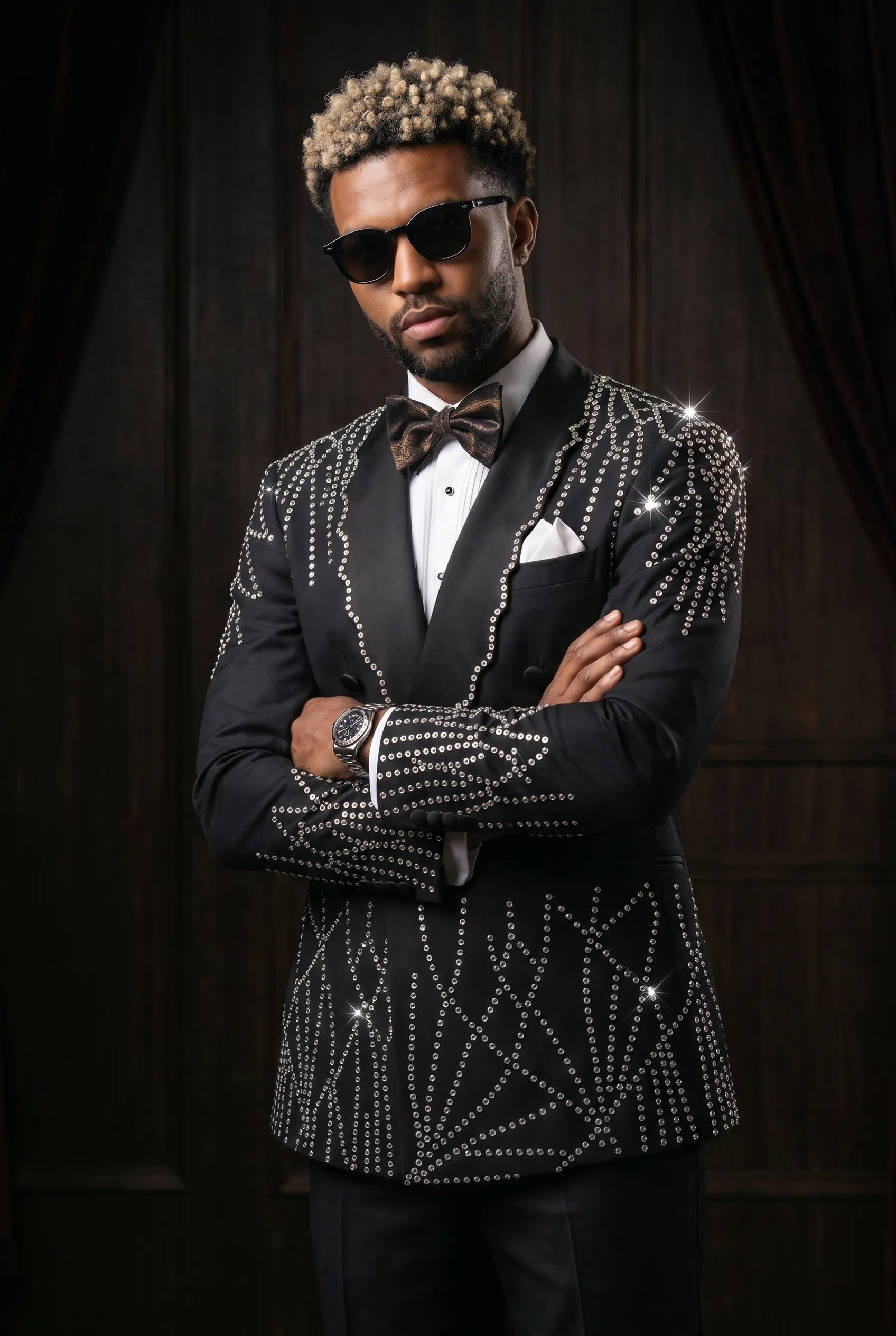 Aether Paradigm - Black Geometric Crystal Tuxedo