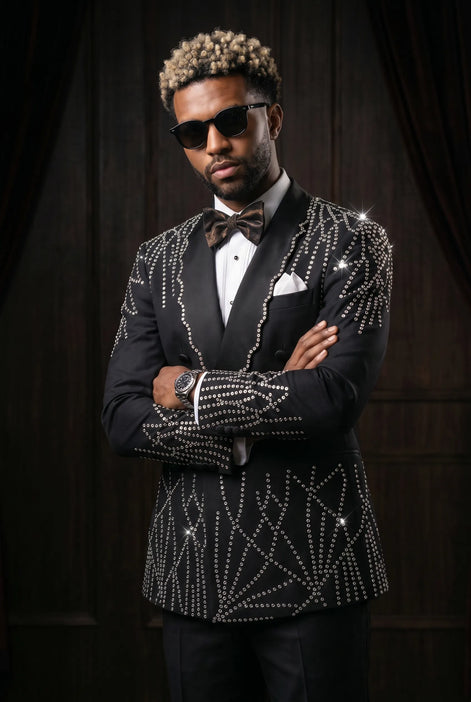 Aether Paradigm - Black Geometric Crystal Tuxedo