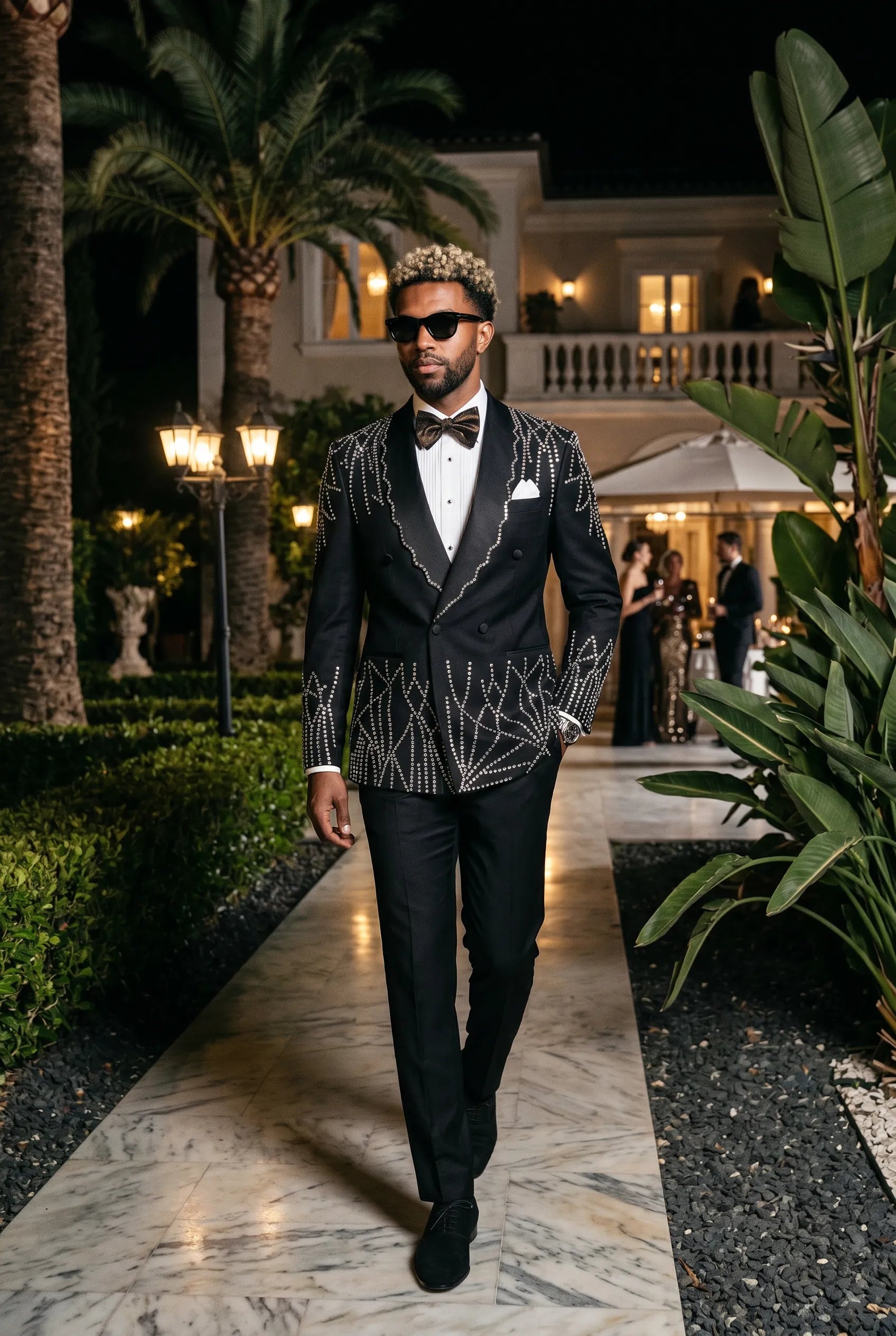 Aether Paradigm - Black Geometric Crystal Tuxedo