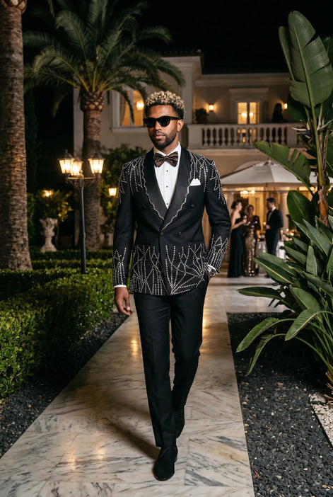 Aether Paradigm - Black Geometric Crystal Tuxedo