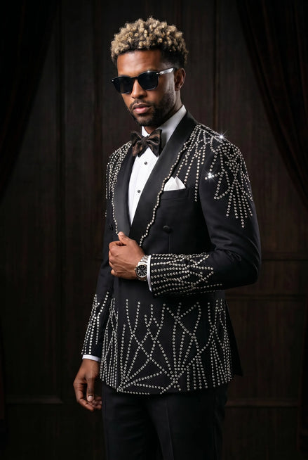 Aether Paradigm - Black Geometric Crystal Tuxedo