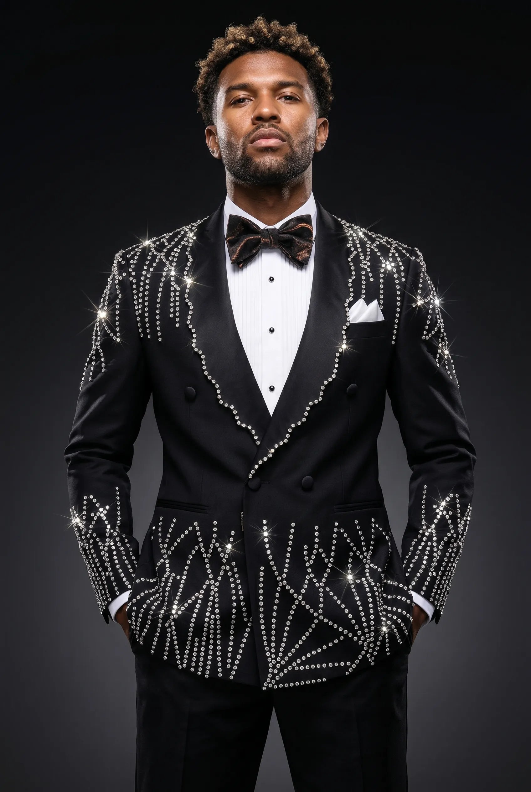 Aether Paradigm - Black Geometric Crystal Tuxedo