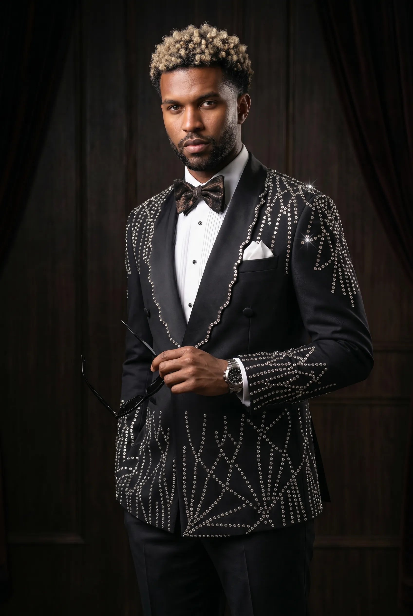 Aether Paradigm - Black Geometric Crystal Tuxedo