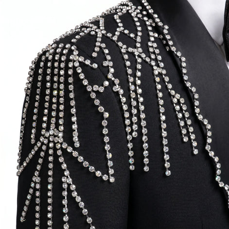 Aether Paradigm - Black Geometric Crystal Tuxedo