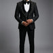 Jet Zenith - Black Jacquard & Heavy Crystal 3-Piece Tuxedo