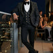 Jet Zenith - Black Jacquard & Heavy Crystal 3-Piece Tuxedo