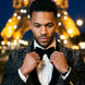 Jet Zenith - Black Jacquard & Heavy Crystal 3-Piece Tuxedo