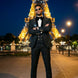 Jet Zenith - Black Jacquard & Heavy Crystal 3-Piece Tuxedo