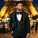 Jet Zenith - Black Jacquard & Heavy Crystal 3-Piece Tuxedo