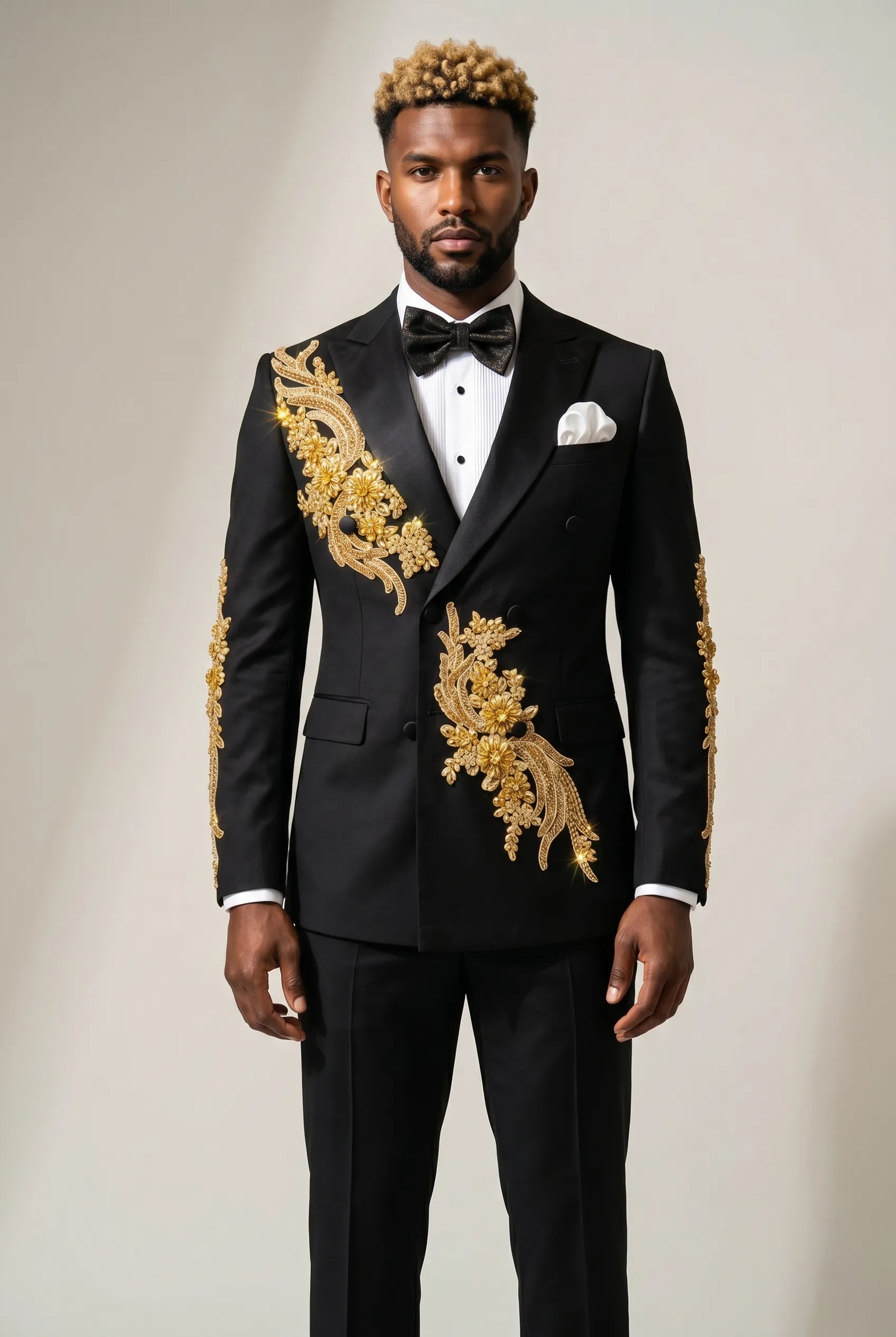 Aureus Overlord - Gold Crystal Double-Breasted Tuxedo