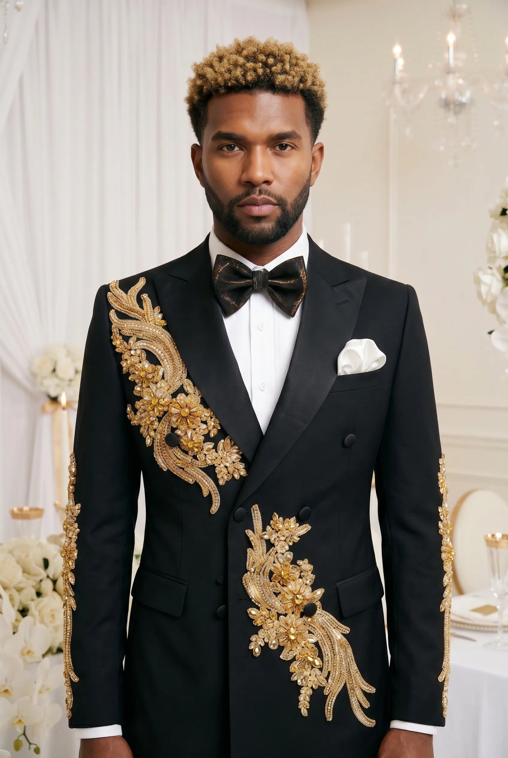 Aureus Overlord - Gold Crystal Double-Breasted Tuxedo