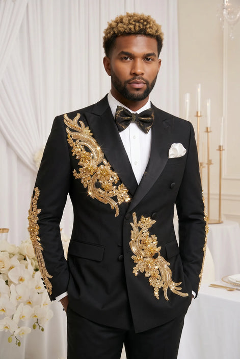 Aureus Overlord - Gold Crystal Double-Breasted Tuxedo