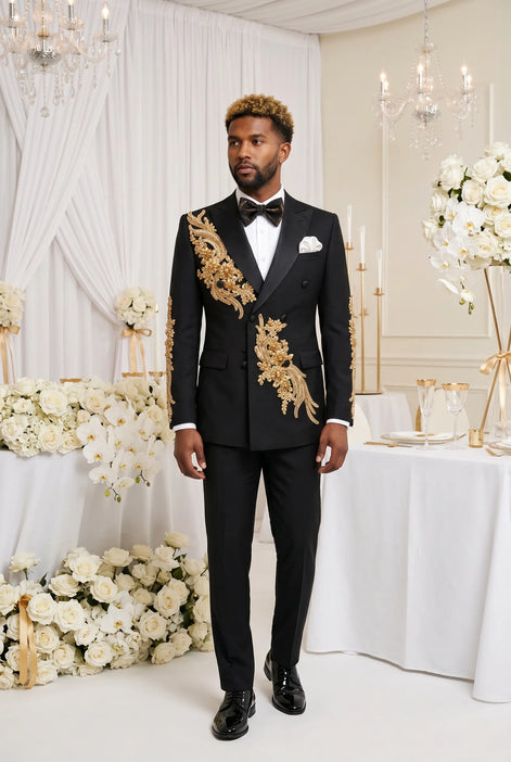 Aureus Overlord - Gold Crystal Double-Breasted Tuxedo