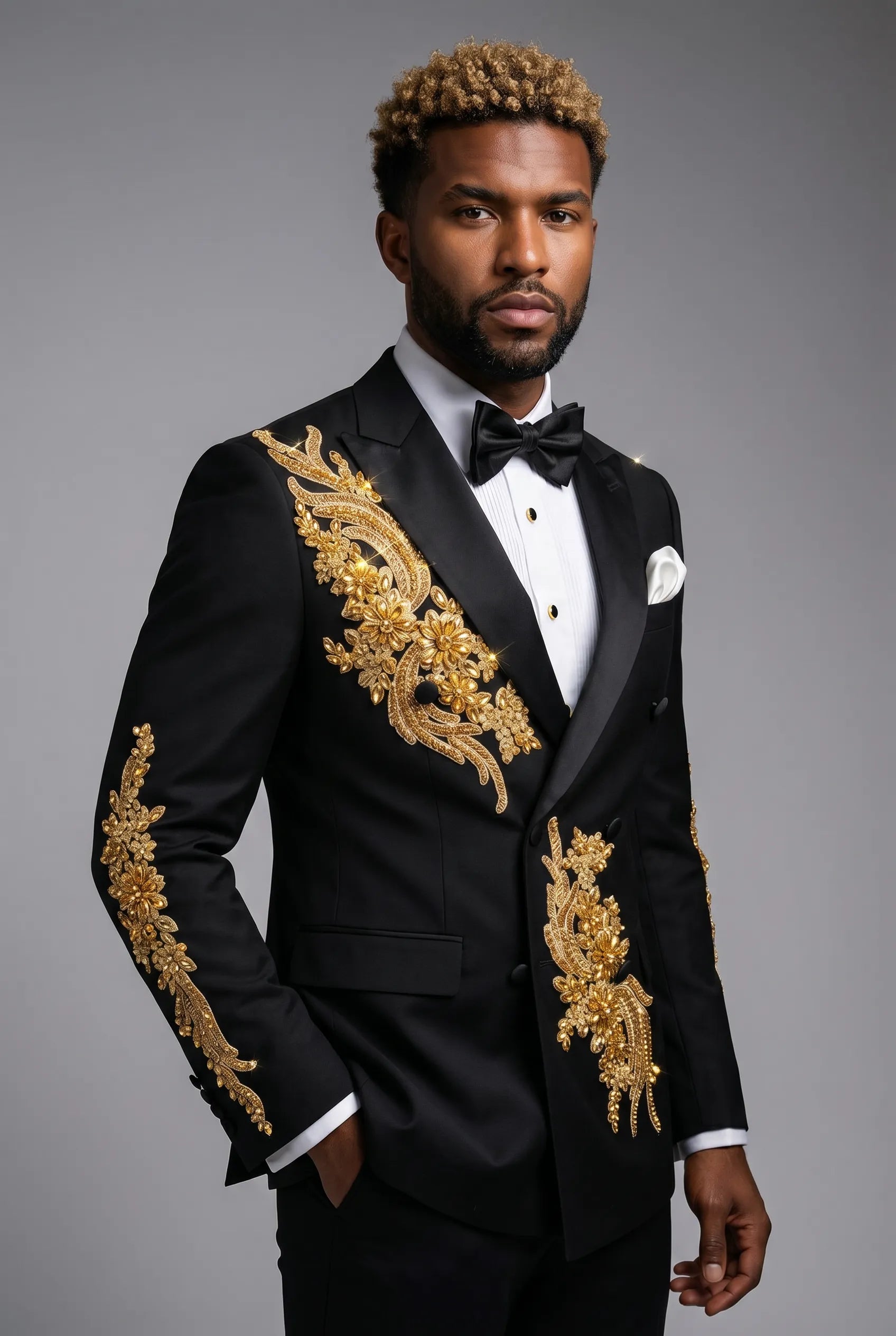 Aureus Overlord - Gold Crystal Double-Breasted Tuxedo