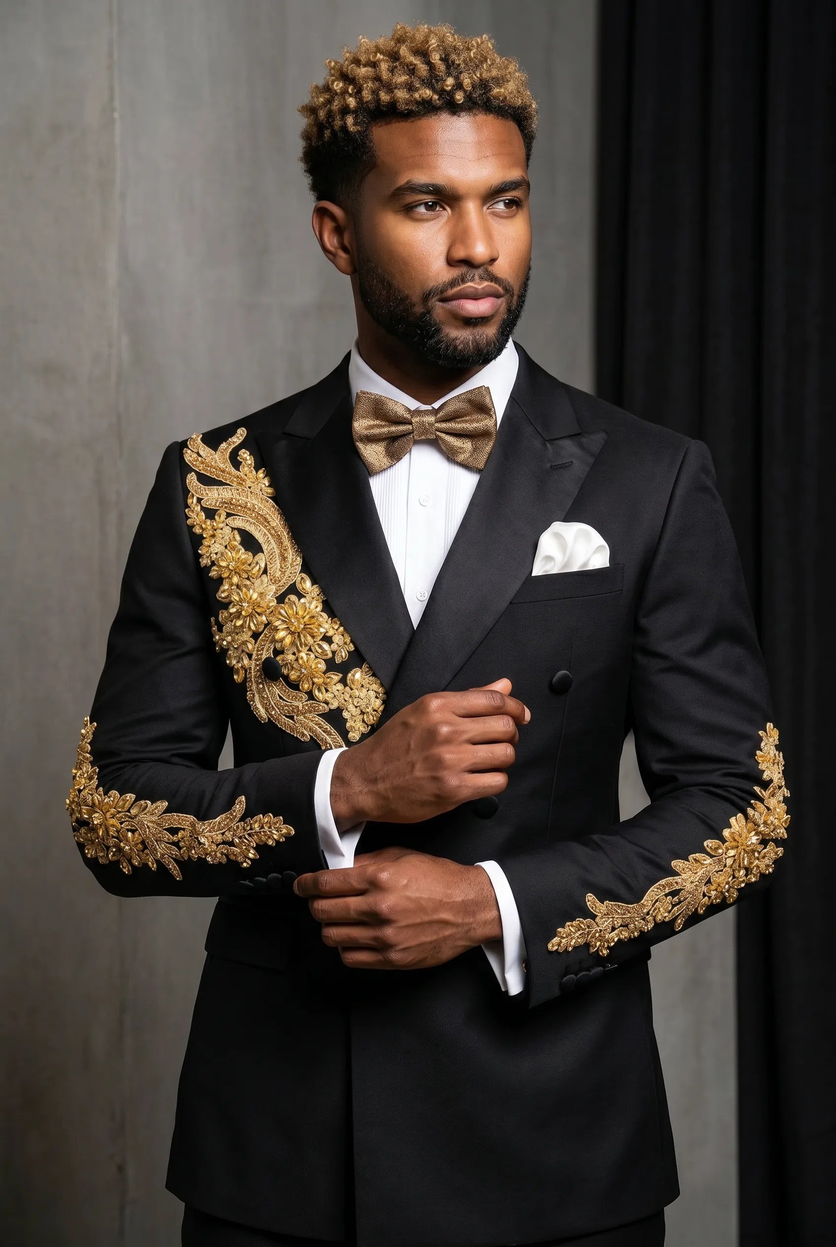 Aureus Overlord - Gold Crystal Double-Breasted Tuxedo