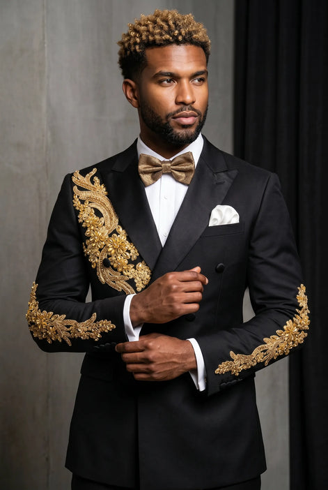 Aureus Overlord - Gold Crystal Double-Breasted Tuxedo