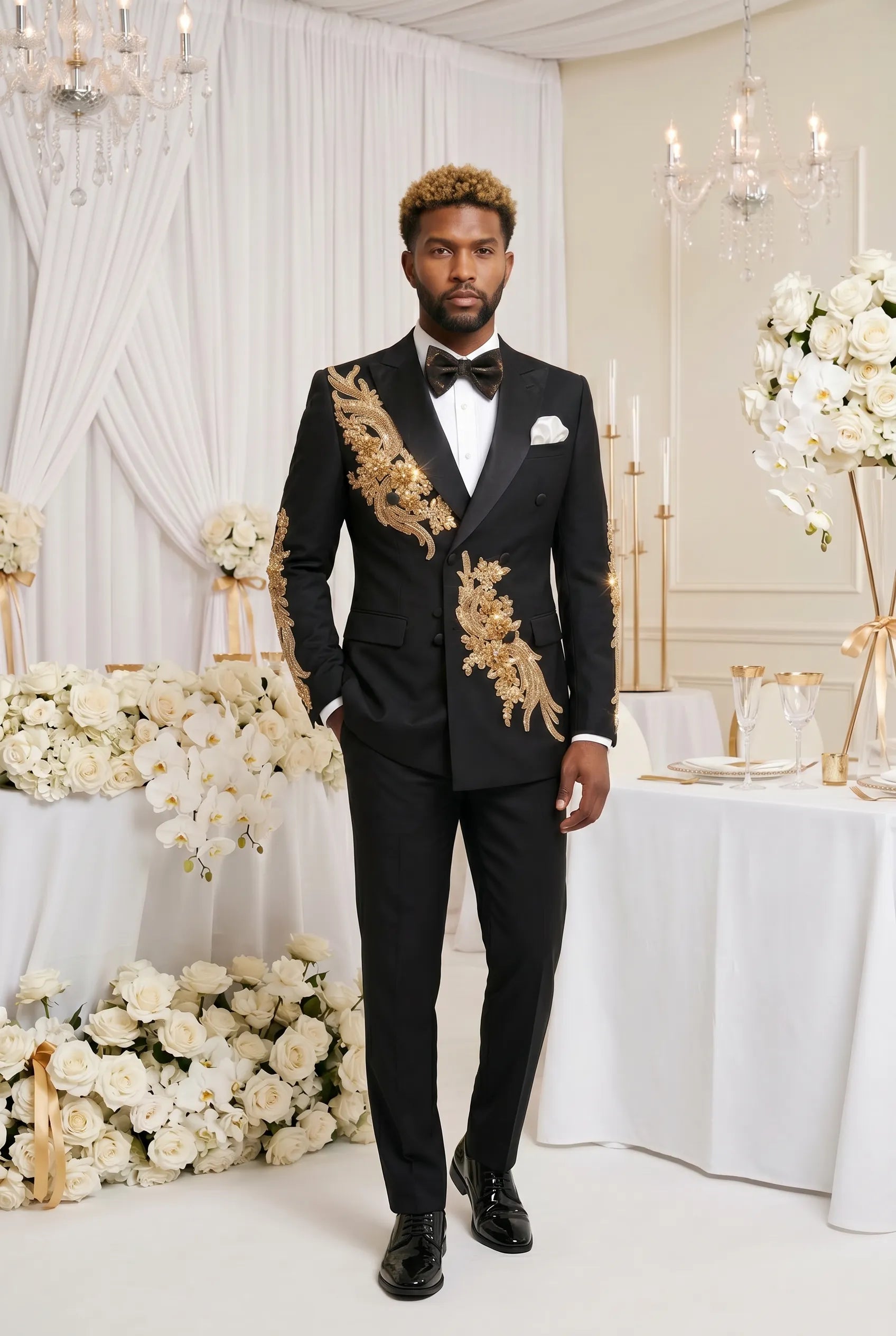 Aureus Overlord - Gold Crystal Double-Breasted Tuxedo