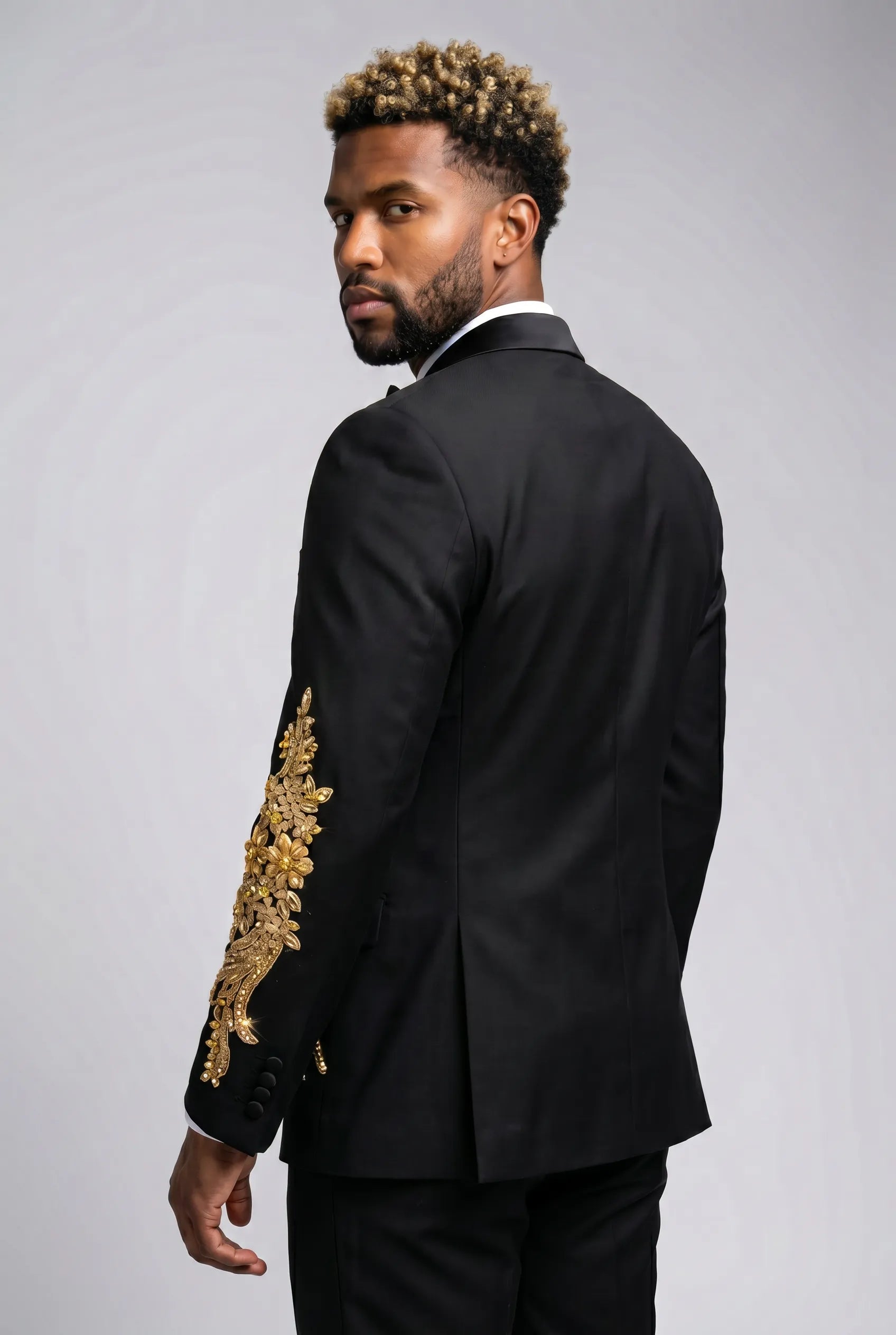 Aureus Overlord - Gold Crystal Double-Breasted Tuxedo