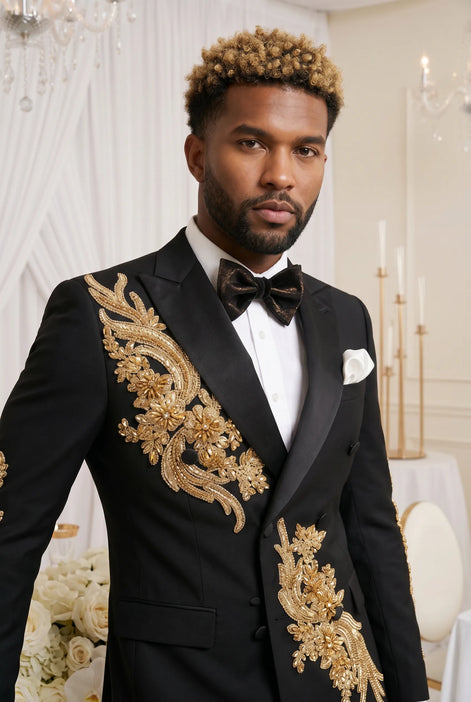 Aureus Overlord - Gold Crystal Double-Breasted Tuxedo