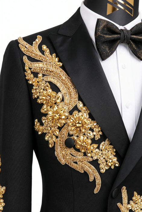 Aureus Overlord - Gold Crystal Double-Breasted Tuxedo