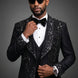 Stygian Prophecy - Black Beaded Vine 3-Piece Tuxedo