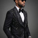 Stygian Prophecy - Black Beaded Vine 3-Piece Tuxedo