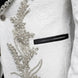 Diamond Empyrean - White Jacquard & Heavy Crystal 3-Piece Tuxedo