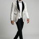 Diamond Empyrean - White Jacquard & Heavy Crystal 3-Piece Tuxedo