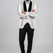 Diamond Empyrean - White Jacquard & Heavy Crystal 3-Piece Tuxedo