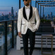 Diamond Empyrean - White Jacquard & Heavy Crystal 3-Piece Tuxedo