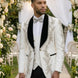 Diamond Empyrean - White Jacquard & Heavy Crystal 3-Piece Tuxedo