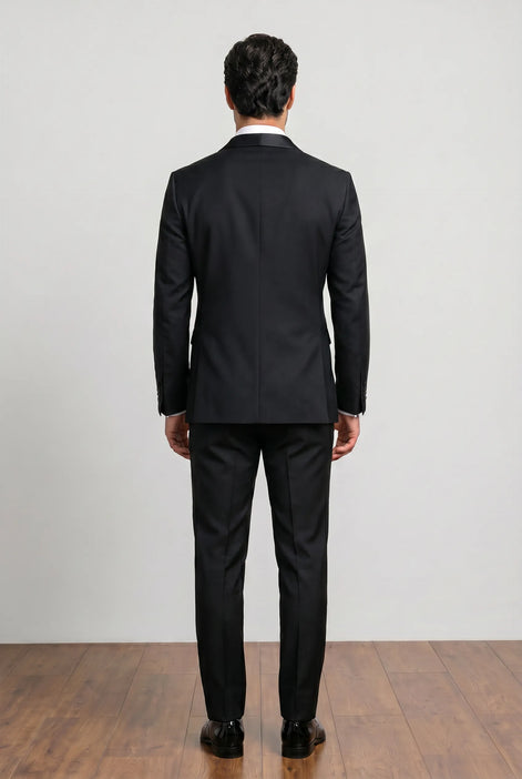 Argentum Sovereign - Silver Crystal Double-Breasted Tuxedo