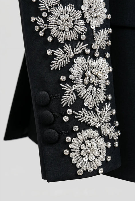 Argentum Sovereign - Silver Crystal Double-Breasted Tuxedo