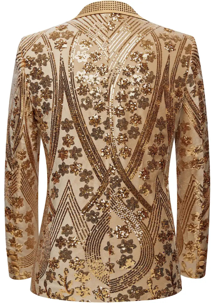 Golden Luxury Tuxedo Back
