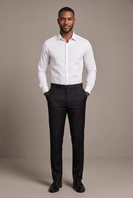 Nero Form - Black Slim-Fit Dress Trousers