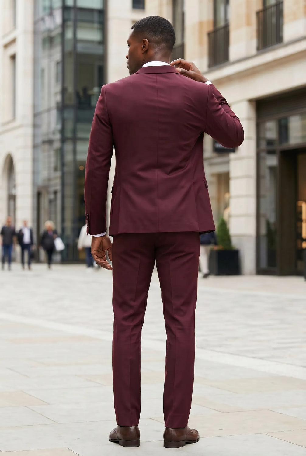Bordeaux Citadel - Burgundy Essential 3-Piece Suit