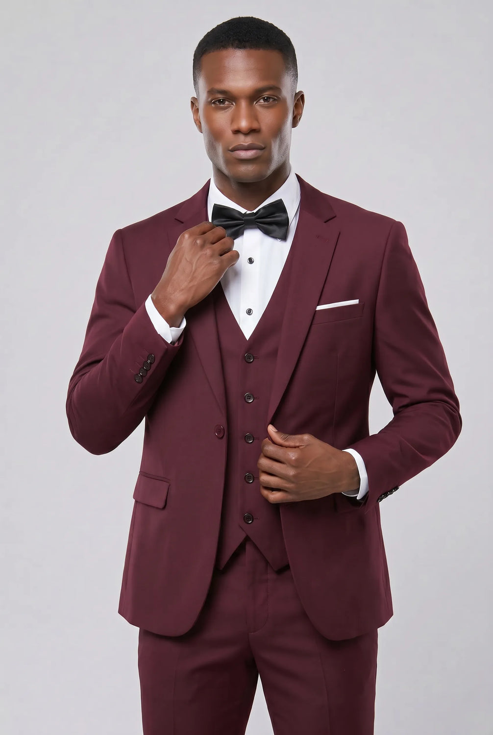 Bordeaux Citadel - Burgundy Essential 3-Piece Suit