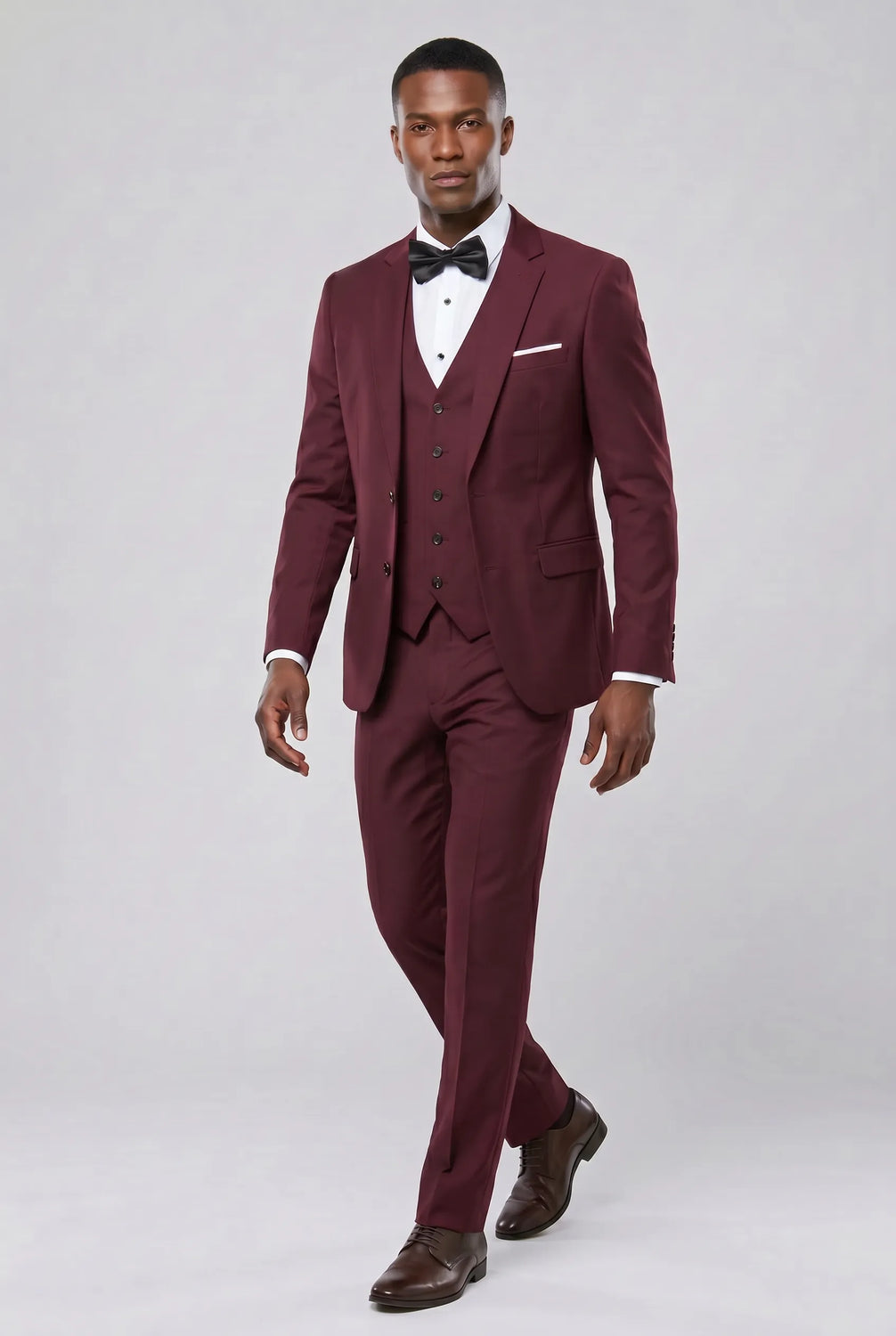 Bordeaux Citadel - Burgundy Essential 3-Piece Suit