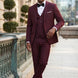Bordeaux Citadel - Burgundy Essential 3-Piece Suit