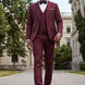 Bordeaux Citadel - Burgundy Essential 3-Piece Suit