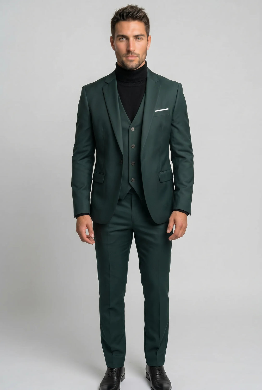 Verdant Citadel - Dark Green Essential 3-Piece Suit