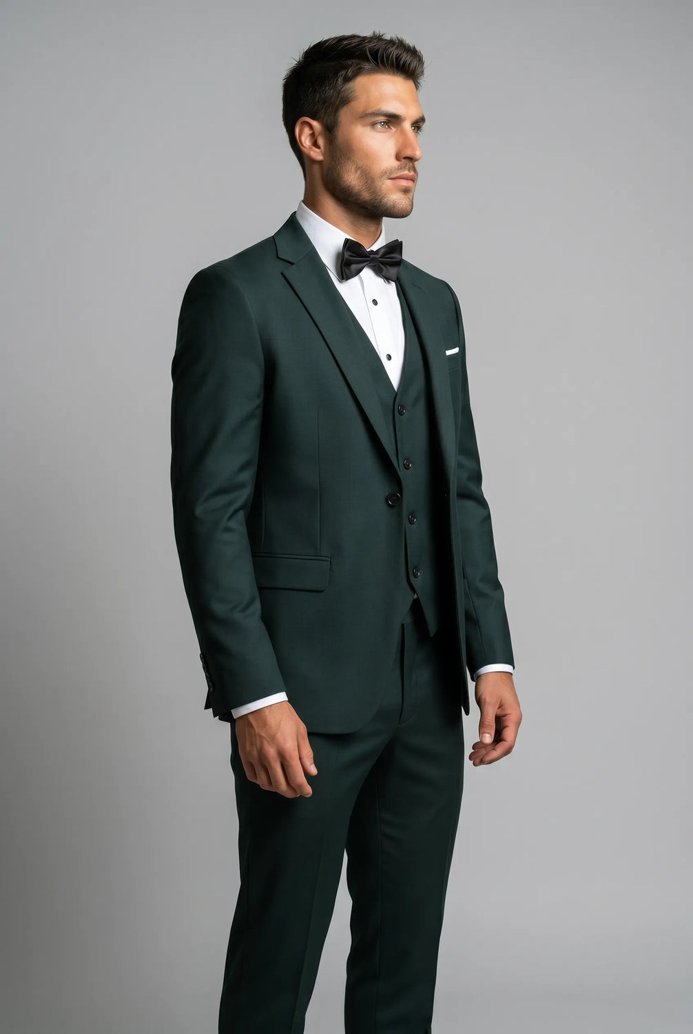 Verdant Citadel - Dark Green Essential 3-Piece Suit