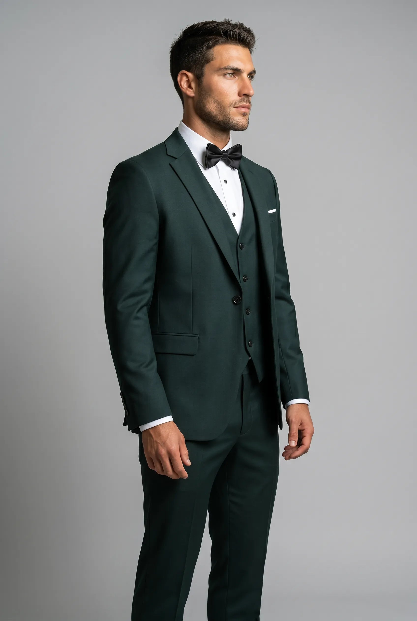 Verdant Citadel - Dark Green Essential 3-Piece Suit