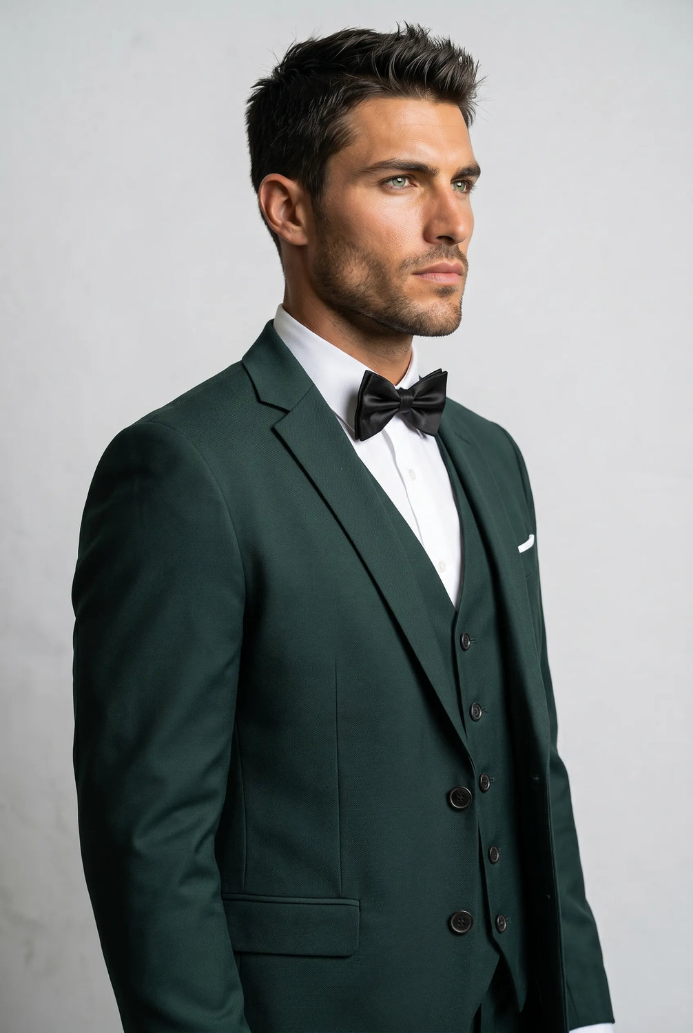 Verdant Citadel - Dark Green Essential 3-Piece Suit