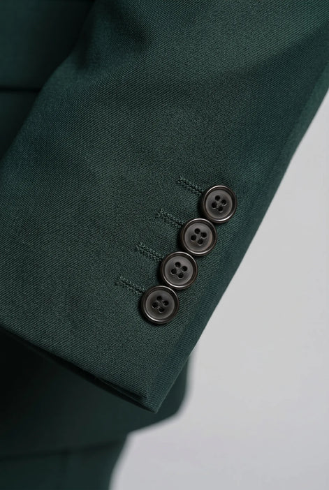 Verdant Citadel - Dark Green Essential 3-Piece Suit