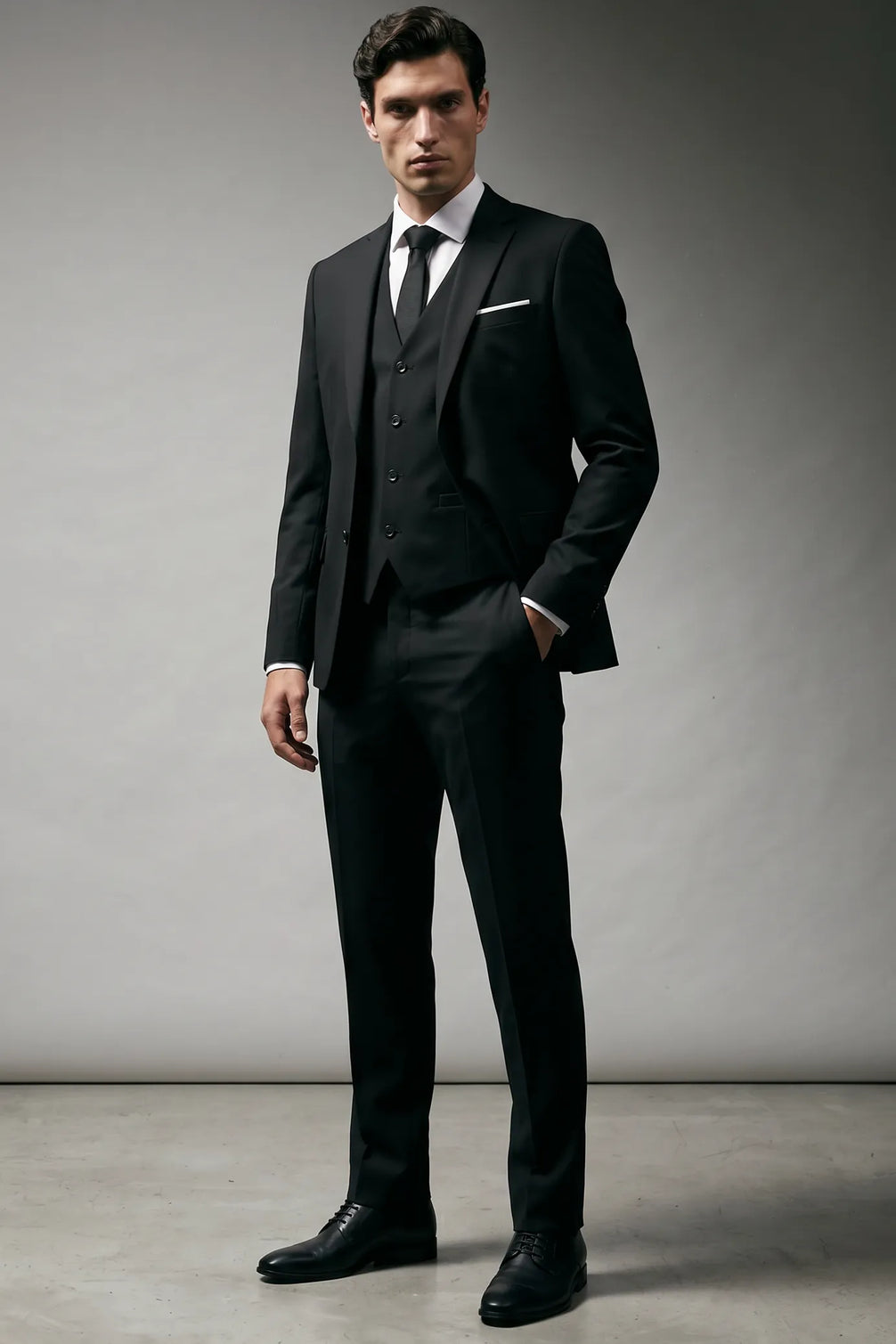 Nero Citadel - Midnight Black Essential 3-Piece Suit