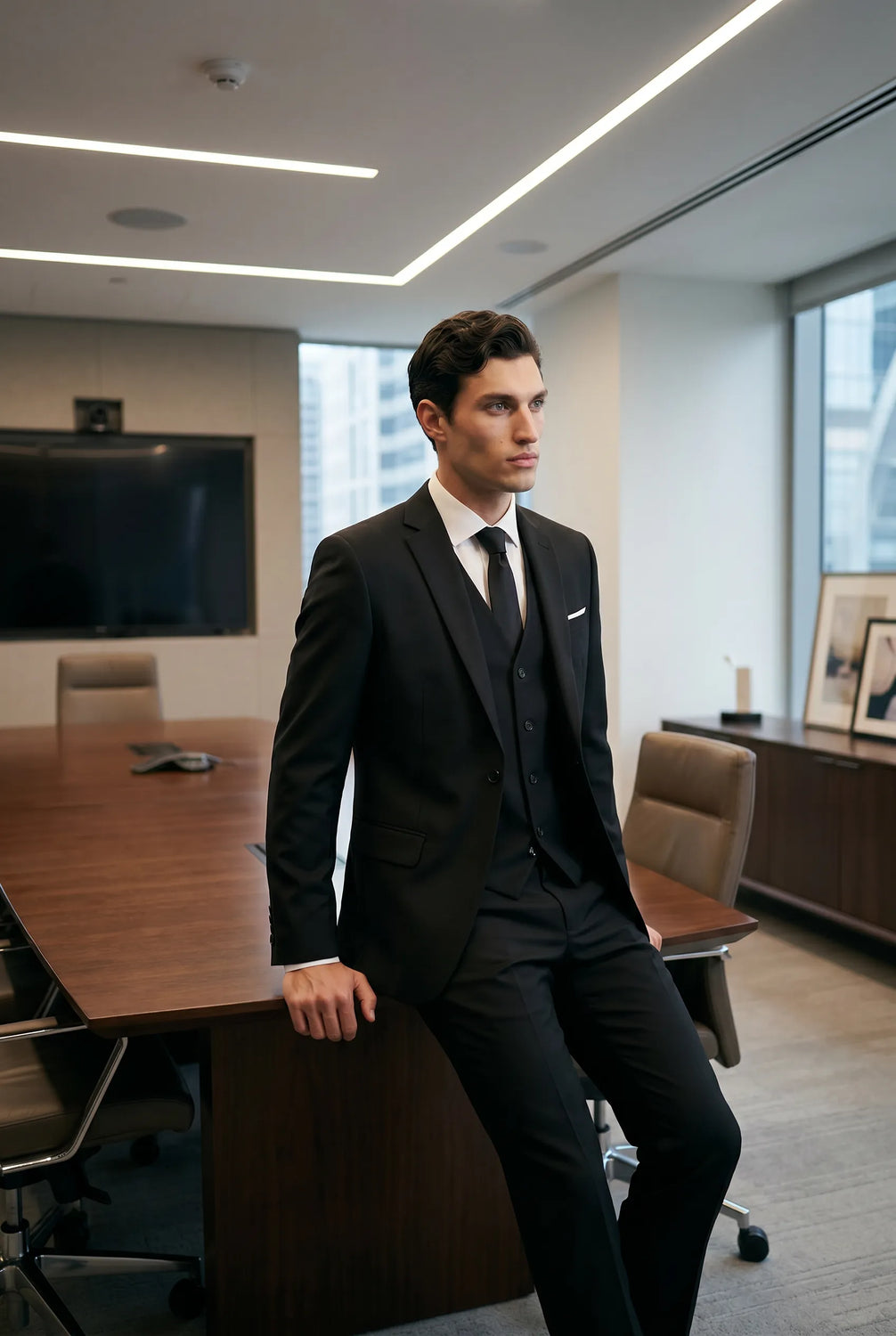 Nero Citadel - Midnight Black Essential 3-Piece Suit